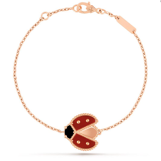 Lucky Spring bracelet, open wings ladybug