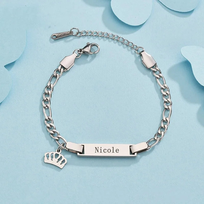 PetitNom | Stainless Steel | Engravable Baby Bracelet