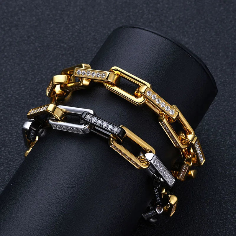 Bambozine Link | Titanium Steel | Zircon Inlay