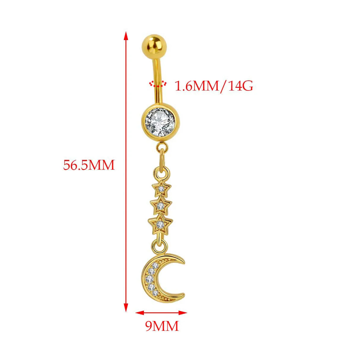 Lunéra | Celestial Crystal Belly Rings