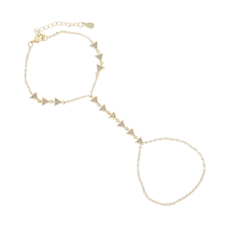 Celestia | 18K Gold-Plated | CZ Triangle Motif