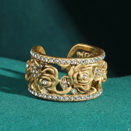 Rose Bloom | 18K Gold-Plated | Antique Motif