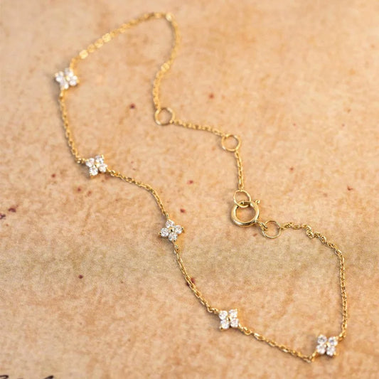 Éclafleur | فضة مطلية بالذهب عيار 18 | تصميم زهرة فاخر