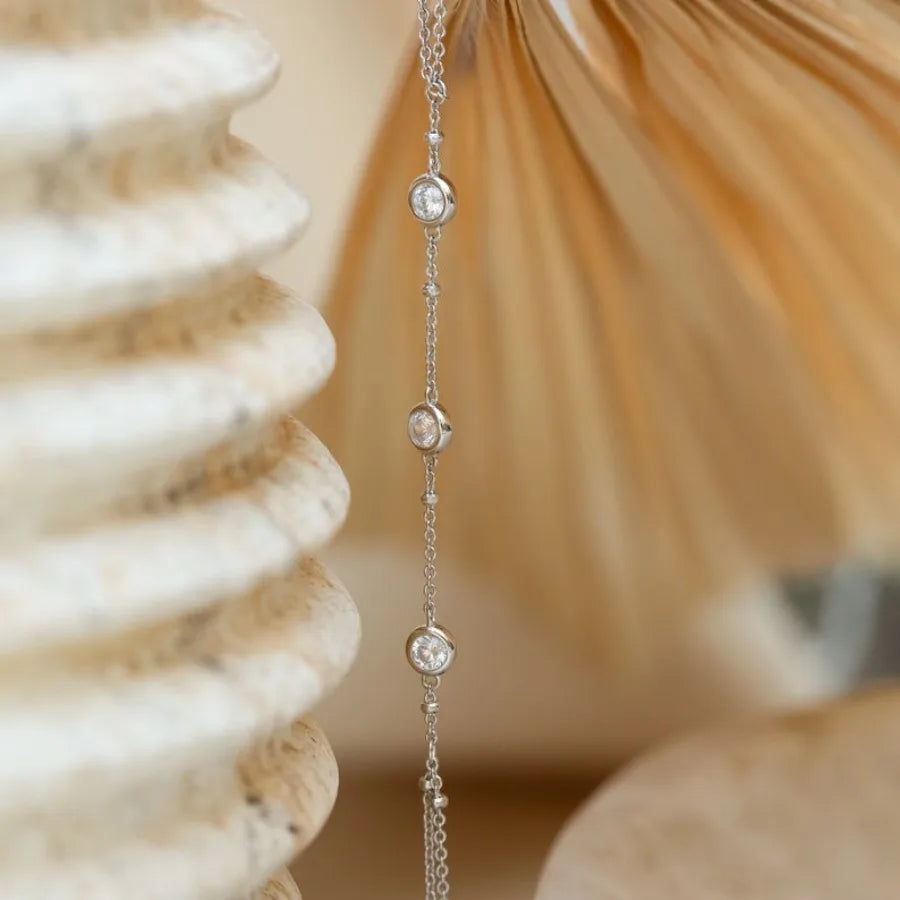 Celestia Veil | ذهبي/فضي | سوار يد بزركون