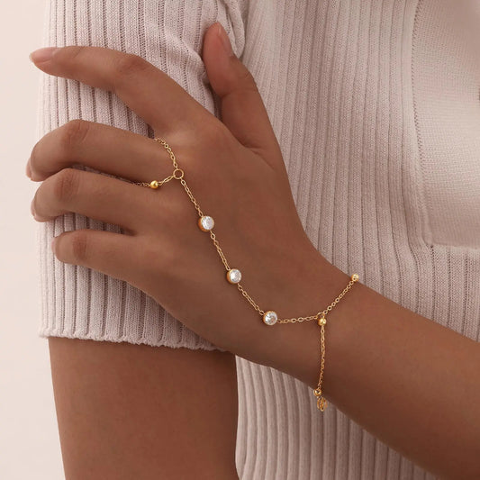 Liora | 18K Gold-Plated | Beaded & CZ Variant