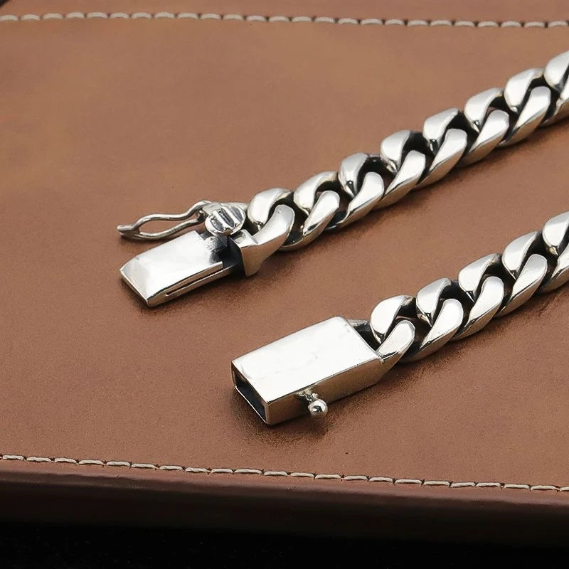 RAZEK | 925 Ayar Gümüş Punk 8MM Kutu Kilitli