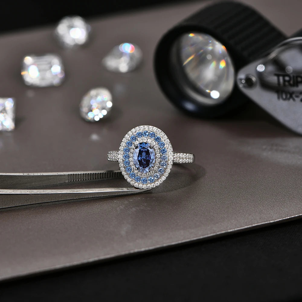 Aurézia | Mavi Moissanite Halo