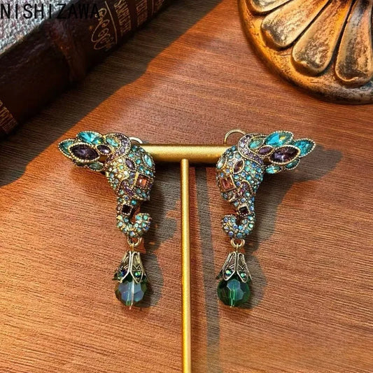 أقراط Zaphira | مجوهرات زركون فاخرة | تصميم متدلٍ ملكي