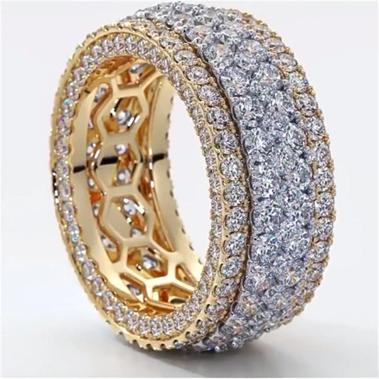 Auristella — Triple Gold Pavé Harmony