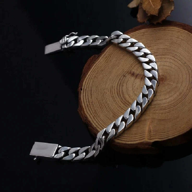 RAZEK | 925 Ayar Gümüş Punk 8MM Kutu Kilitli