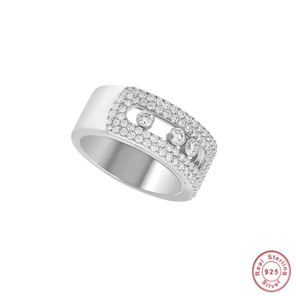 Ethereal Ring | Silver Jewelry | White Gold Zircon Band