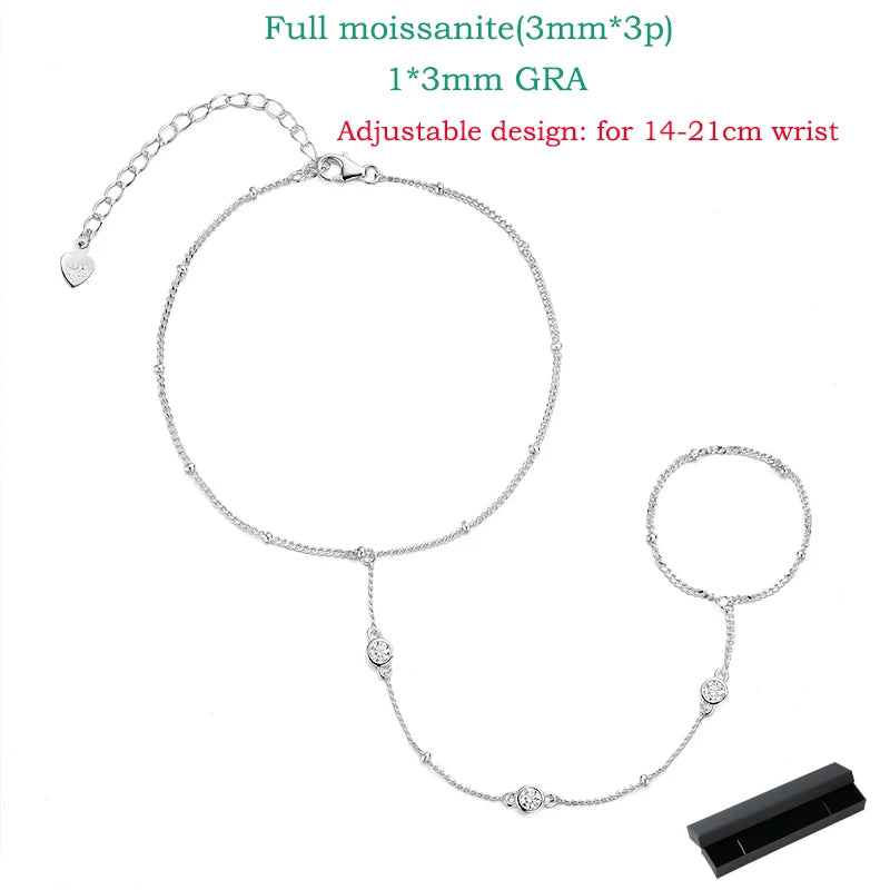 Celestisse Chain | Moissanite Hand Bracelet