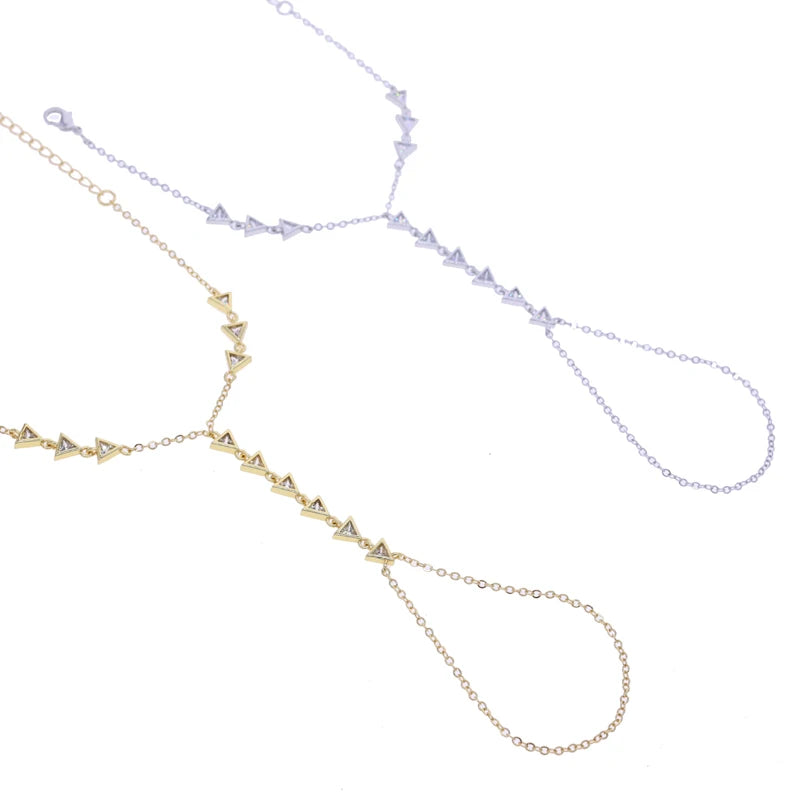 Celestia | 18K Gold-Plated | CZ Triangle Motif
