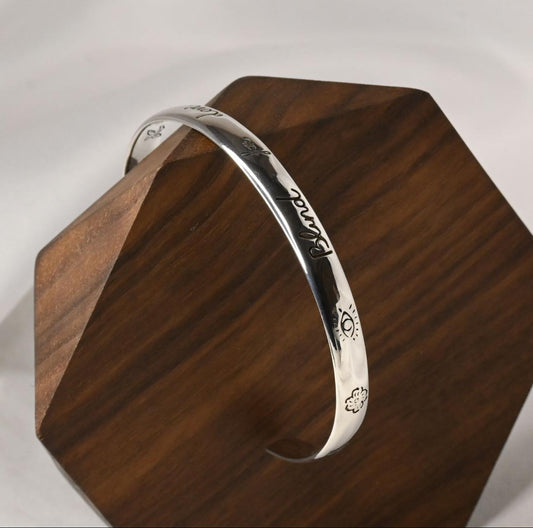 Blind For Love bangle — Oxidized İtalyan 925 Silver