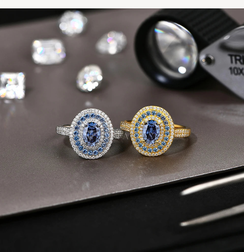 Aurézia | Mavi Moissanite Halo