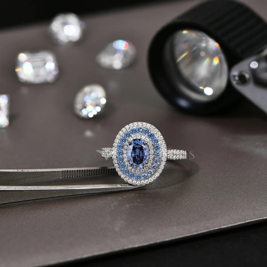Aurézia | Mavi Moissanite Halo