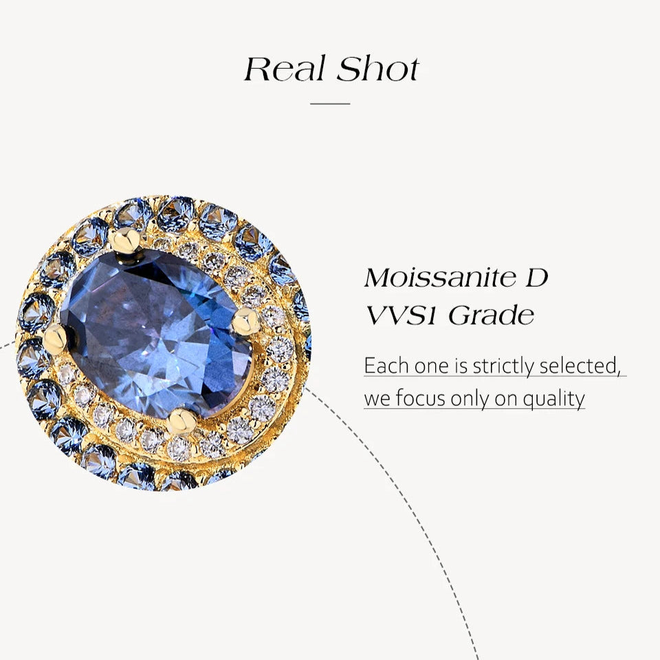 Aurézia | Mavi Moissanite Halo
