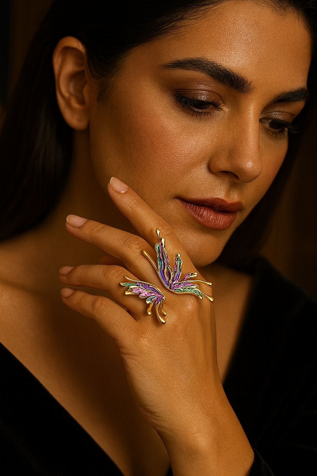 Papilloria | 18K Gold Jewelry | Enamel Butterfly Design