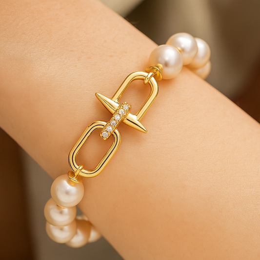 Aurivine | 18K Gold & Silver | Pearl Spike