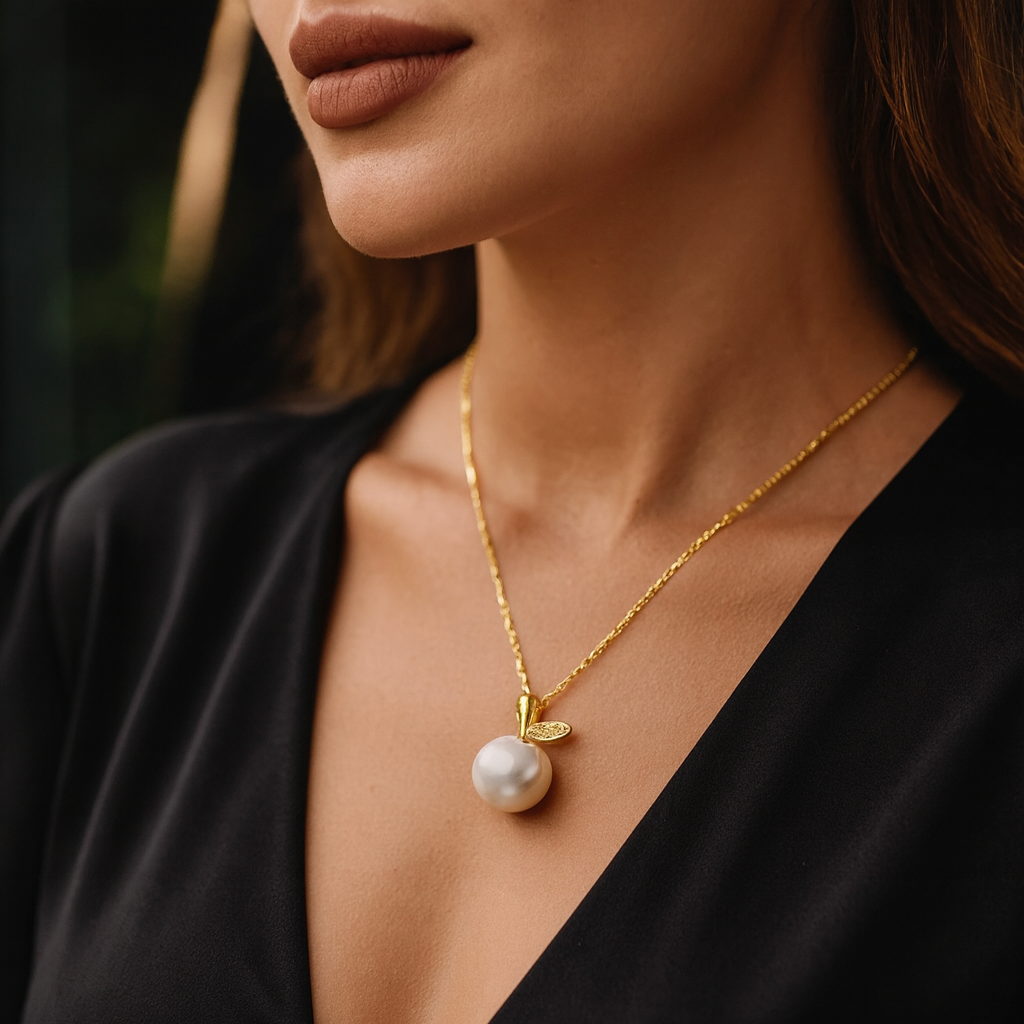 Aurélisia | White Akoya Pearl | Apple Elegance