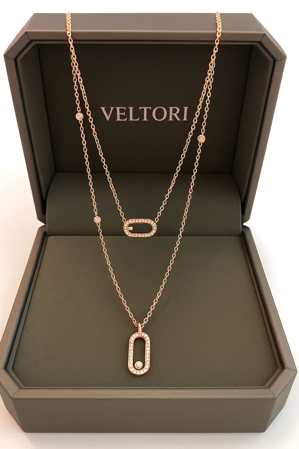 Duo Gleam | 18K Gold-Plated | Layered Necklace