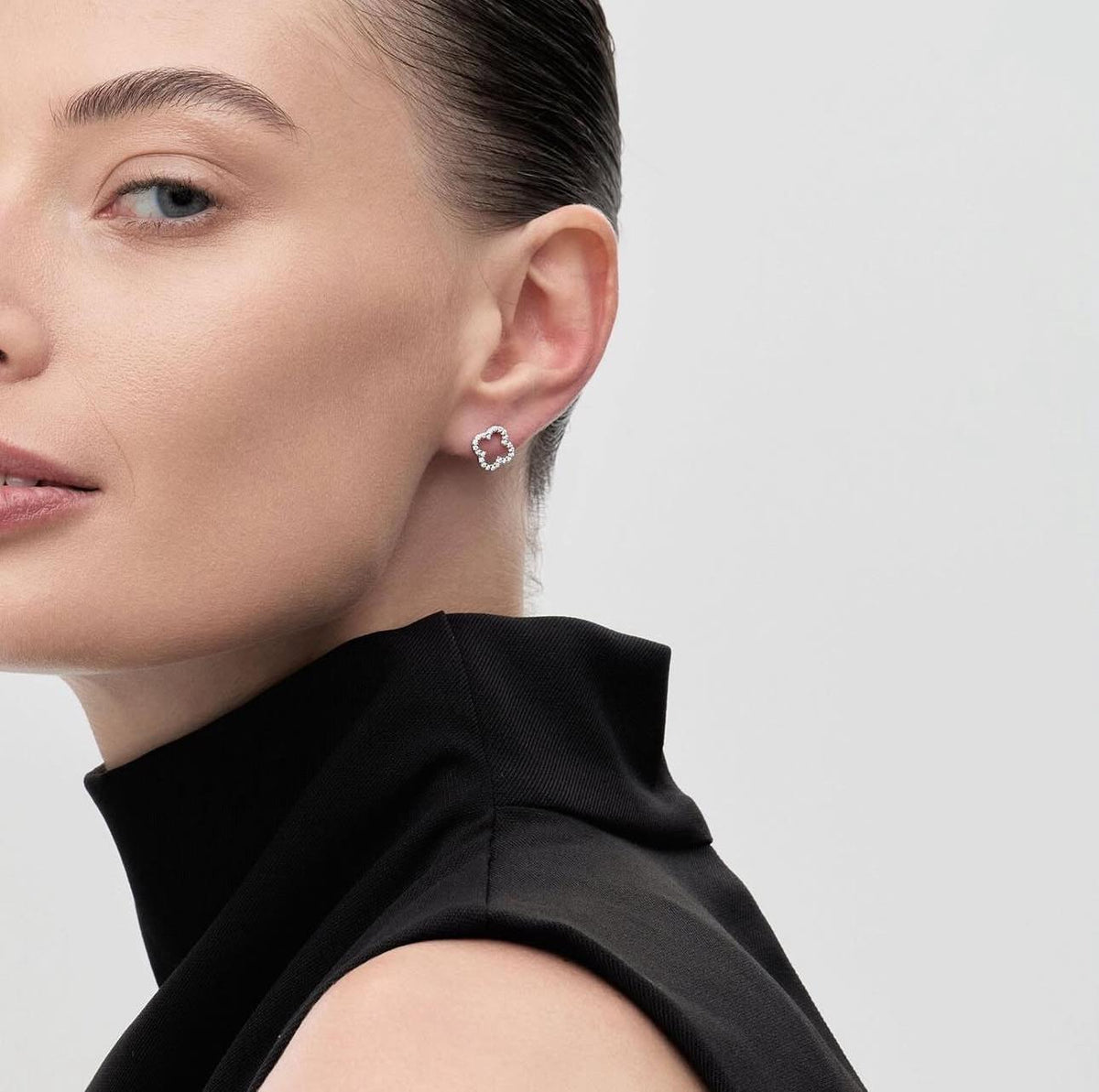 Cloveria Earrings | 925 Silver & Pavé Clover Design