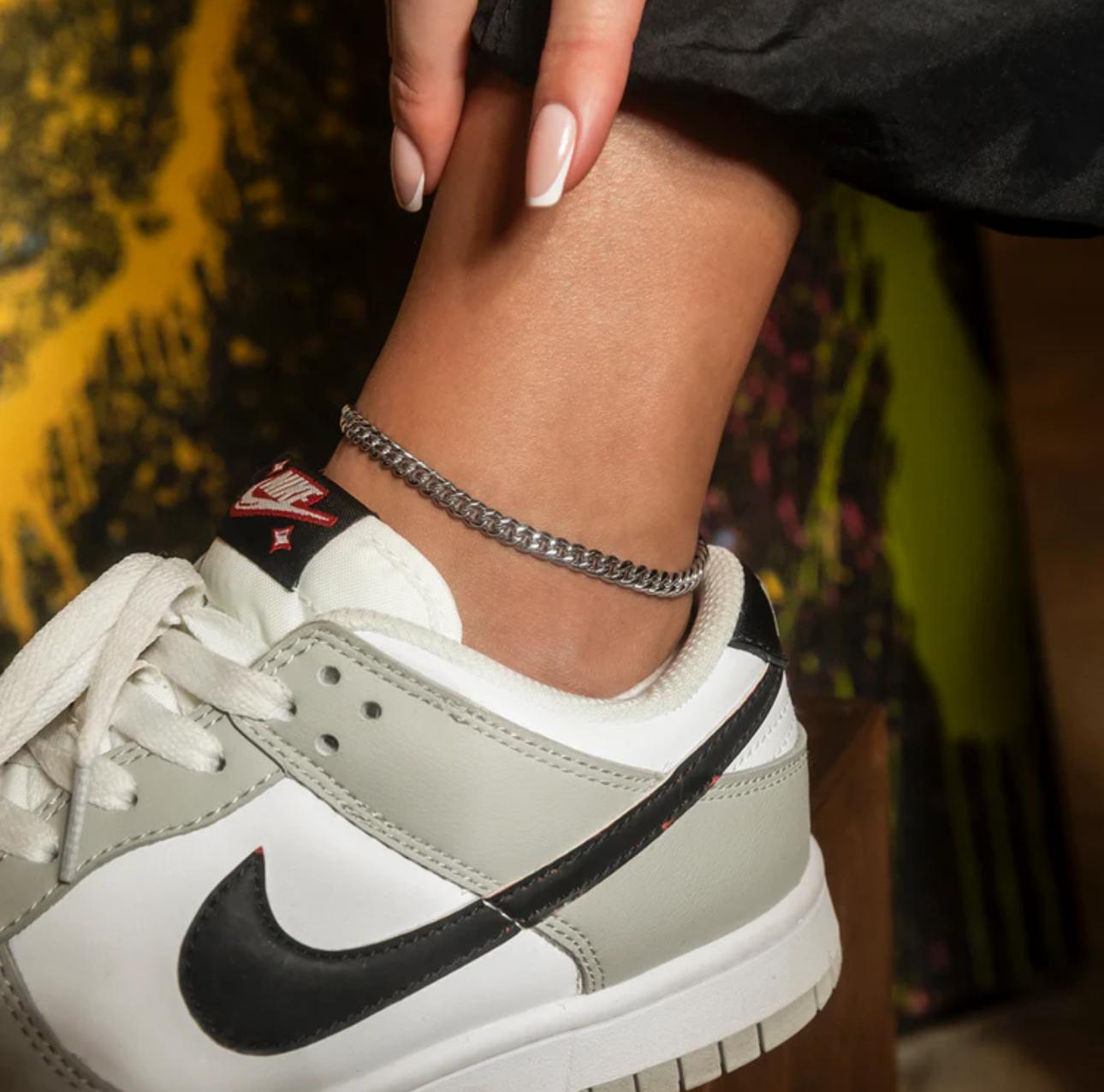 Cúbanoir Anklet | Cuban Link in Premium 316L Stainless Steel