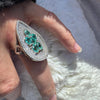 Statement Sculpted Ring | Natural Aquamarine Cluster
