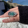 Statement Sculpted Ring | Natural Aquamarine Cluster