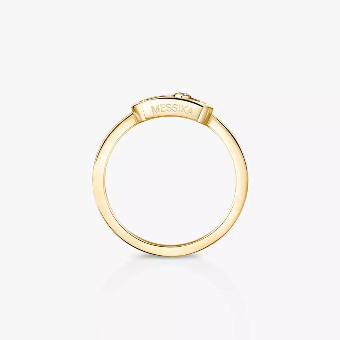 Gold Move Uno Ring on a white background
