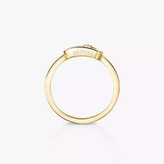 Gold Move Uno Ring on a white background