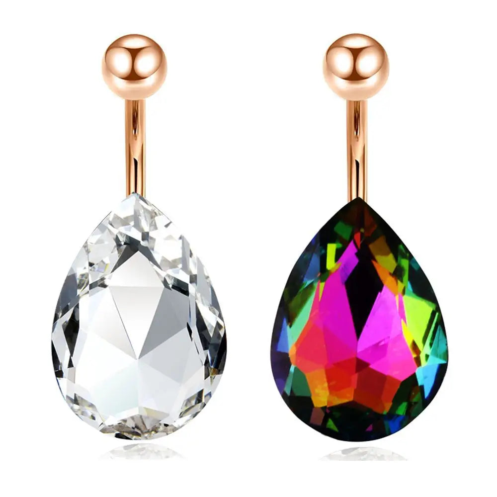 Aurivelle | 29 Crystal Belly Ring Styles