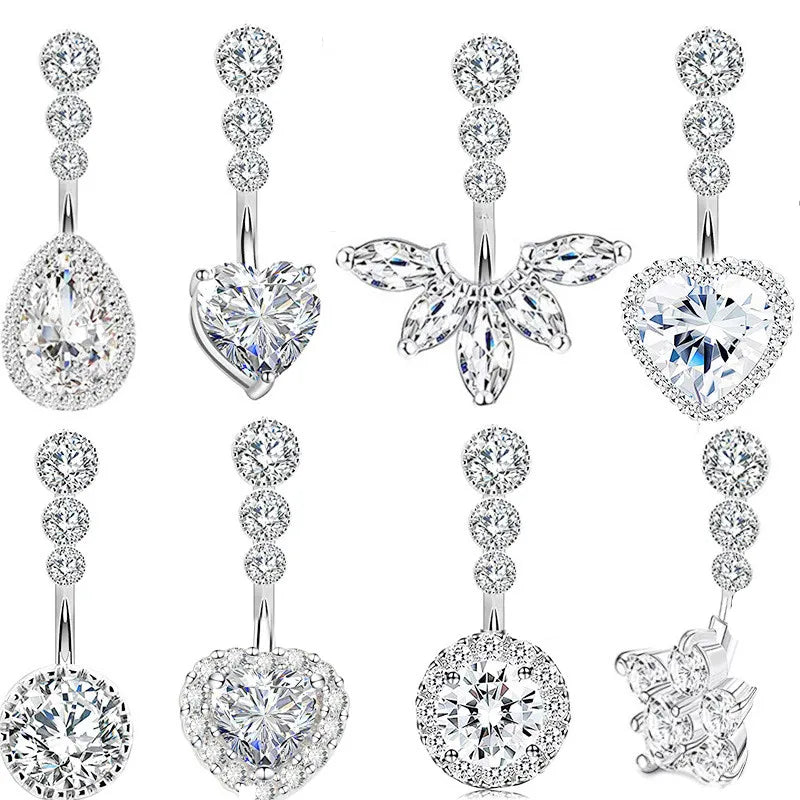 Aurivelle | 29 Crystal Belly Ring Styles