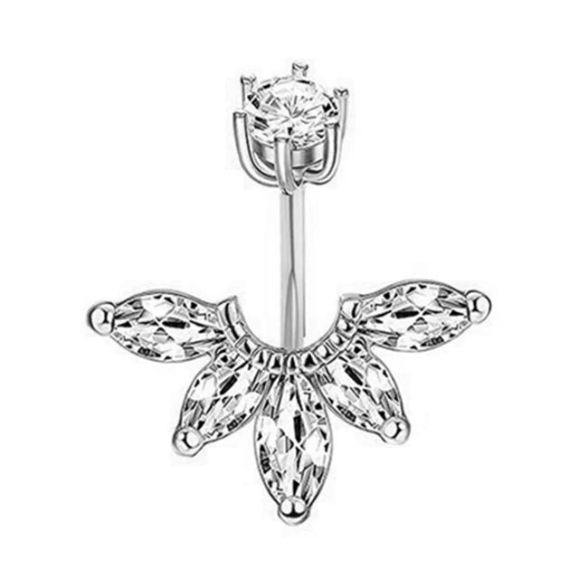 Aurivelle | 29 Crystal Belly Ring Styles