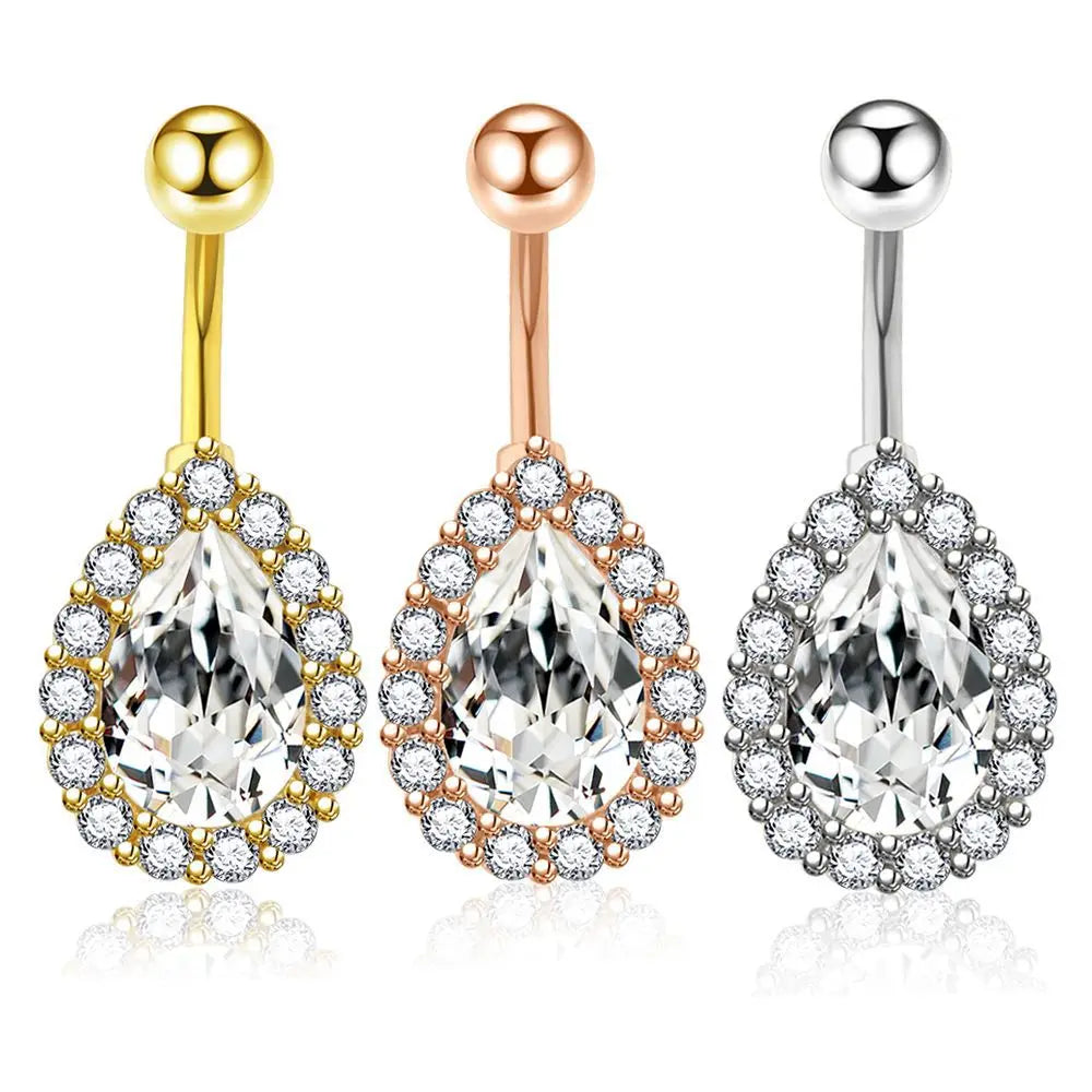 Aurivelle | 29 Crystal Belly Ring Styles