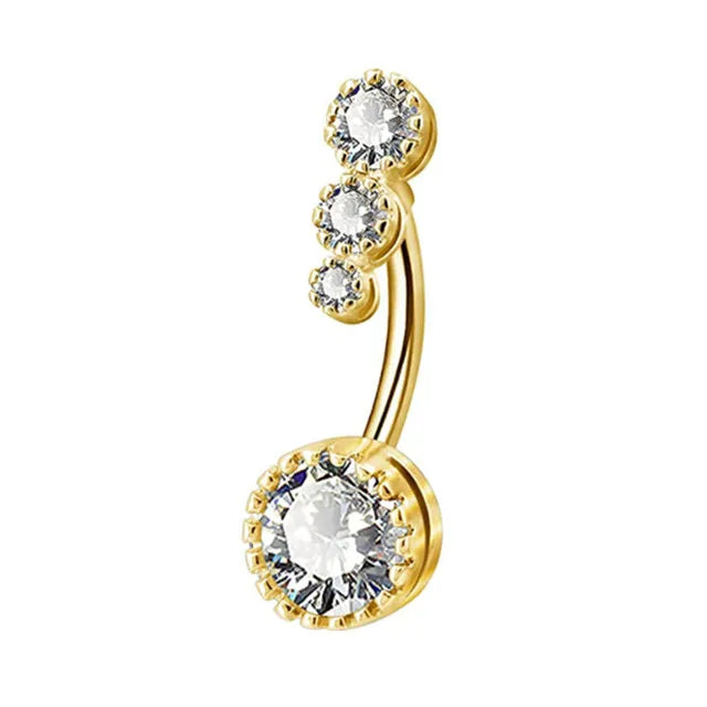 Aurivelle | 29 Crystal Belly Ring Styles