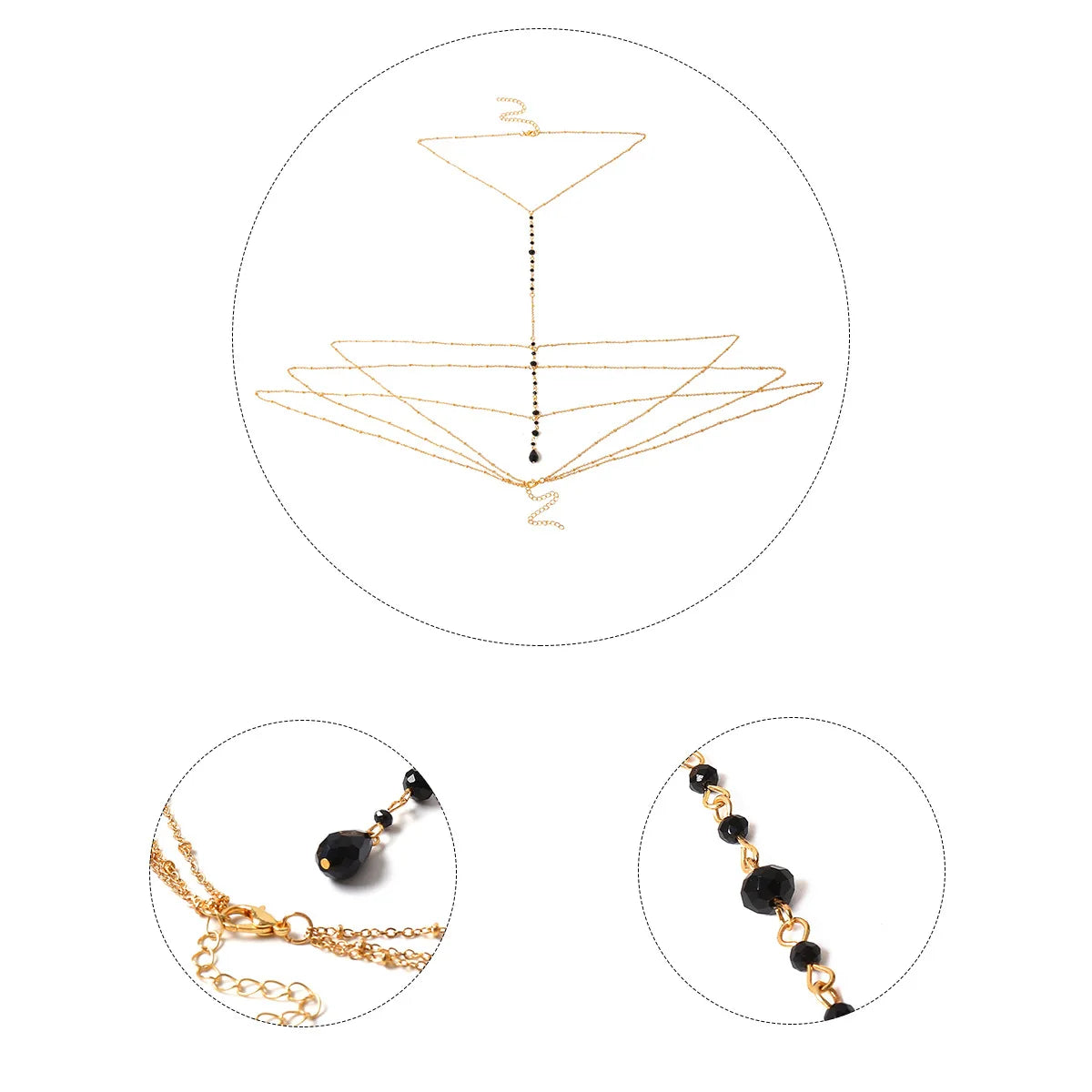 Noctira | Golden Lines with Midnight Stones