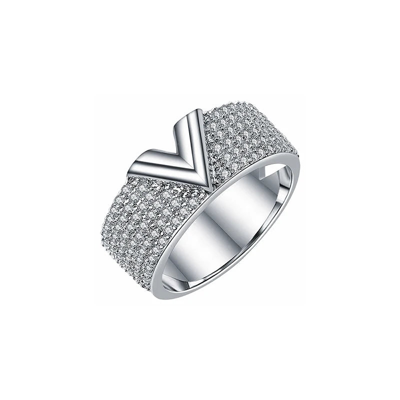 VERISSIMA Ring | Gold & Silver Jewelry | V Zircon Design