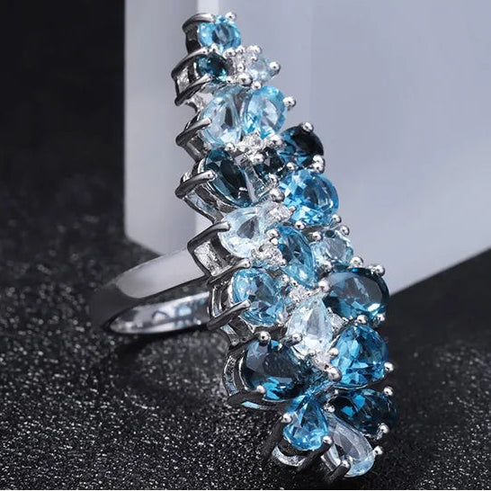 Althaea Ring — Natural Gemstone Edition in 925 Sterling Silver