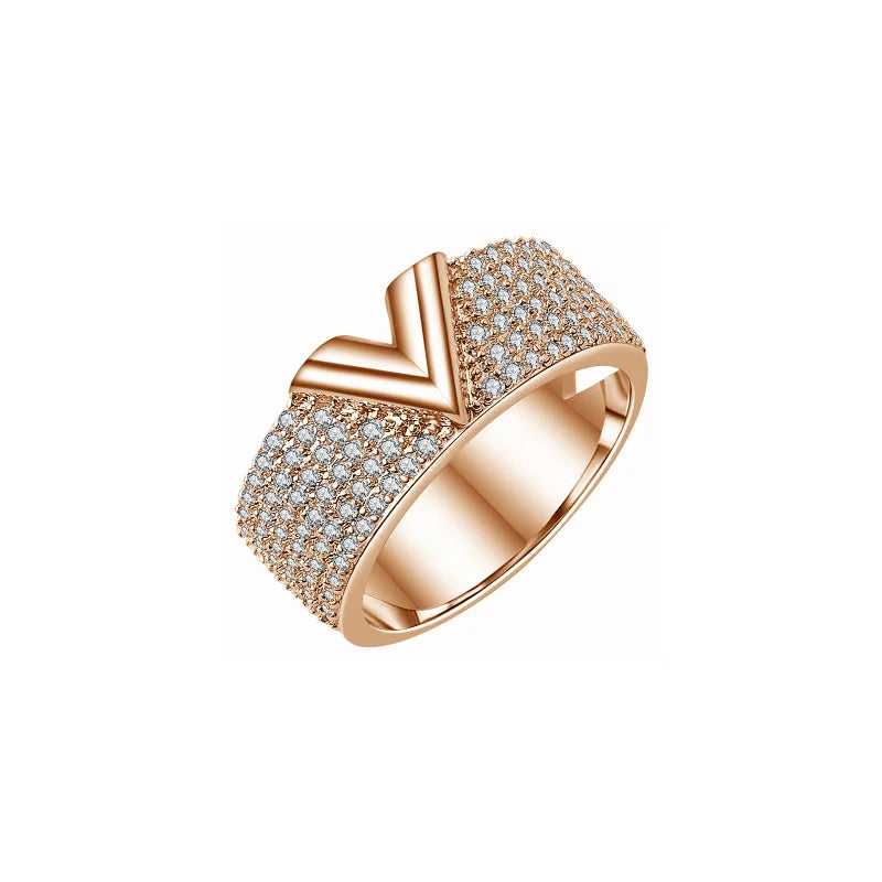 VERISSIMA Ring | Gold & Silver Jewelry | V Zircon Design