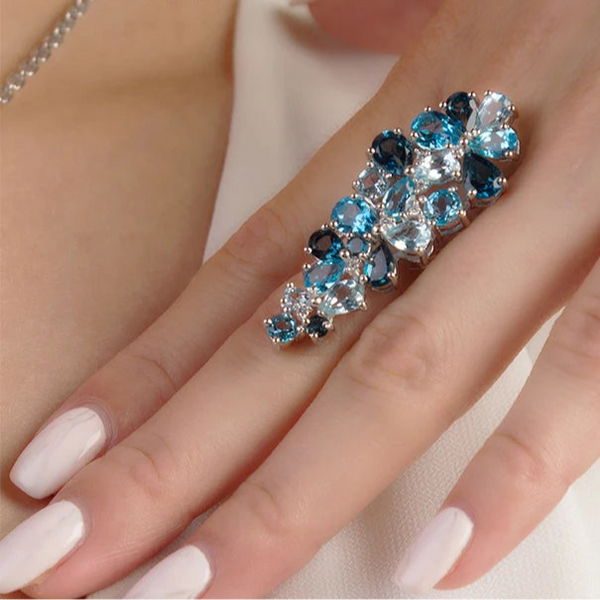 Althaea Ring — Natural Gemstone Edition in 925 Sterling Silver