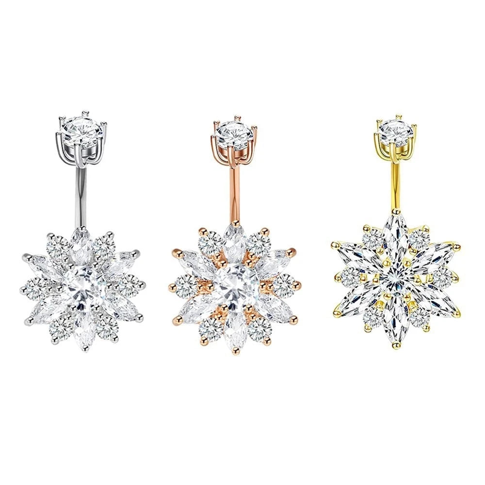 Aurivelle | 29 Crystal Belly Ring Styles