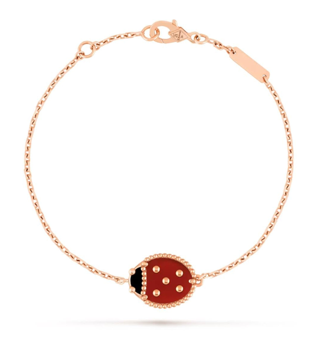 Lucky Spring bracelet, Closed wings ladybug