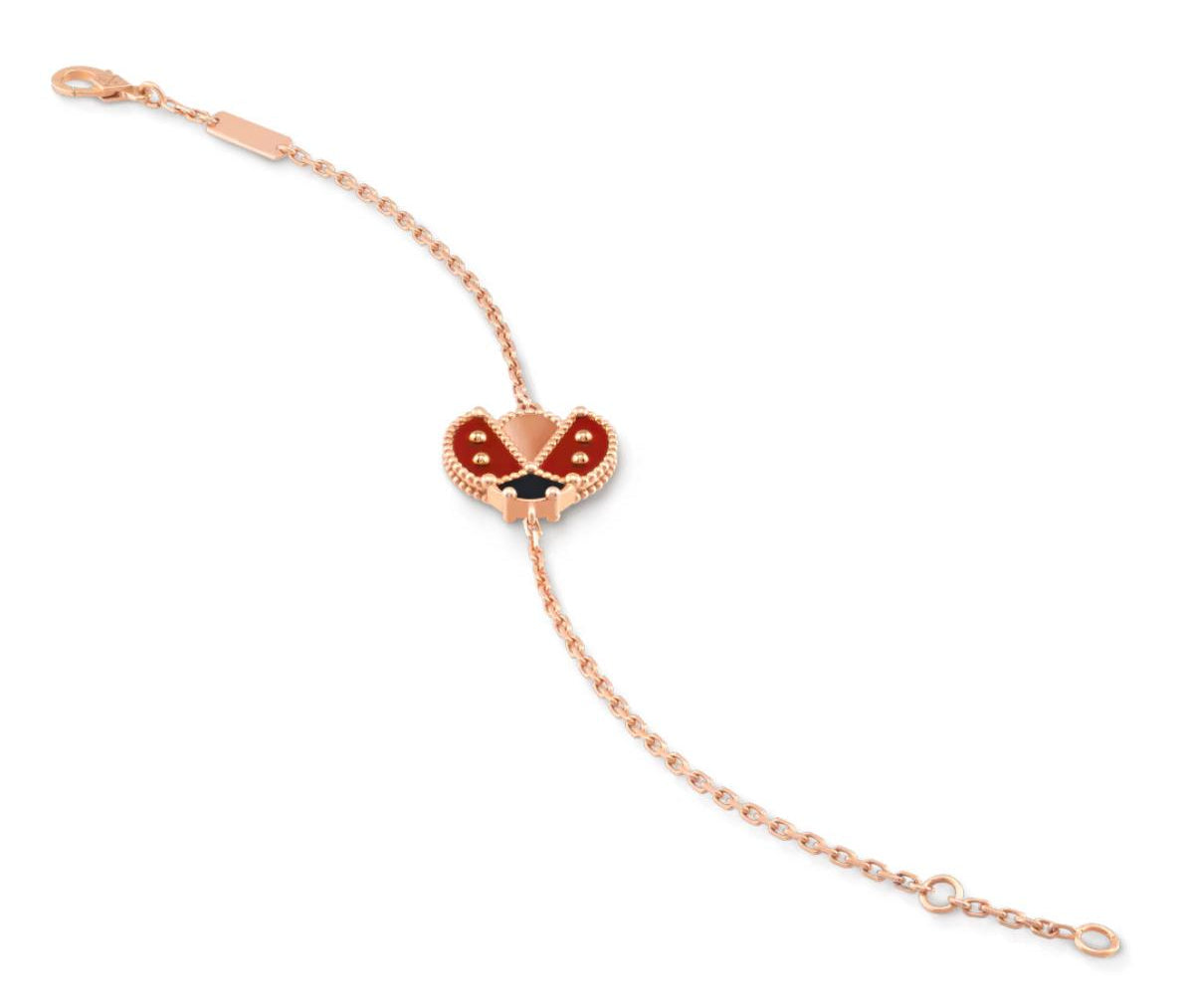 Lucky Spring bracelet, open wings ladybug