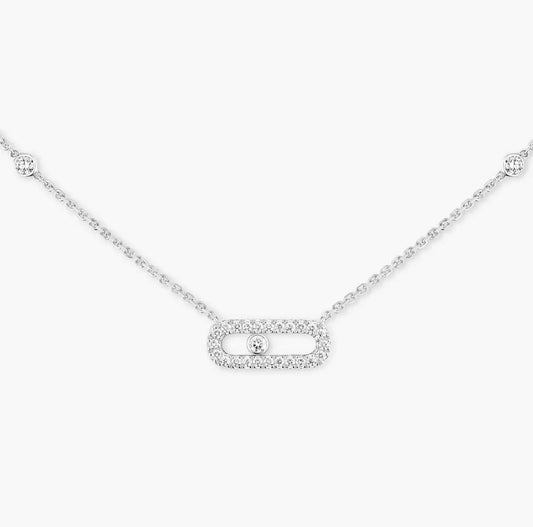 Move Uno Necklace | 18K Gold & Pavé Zircon