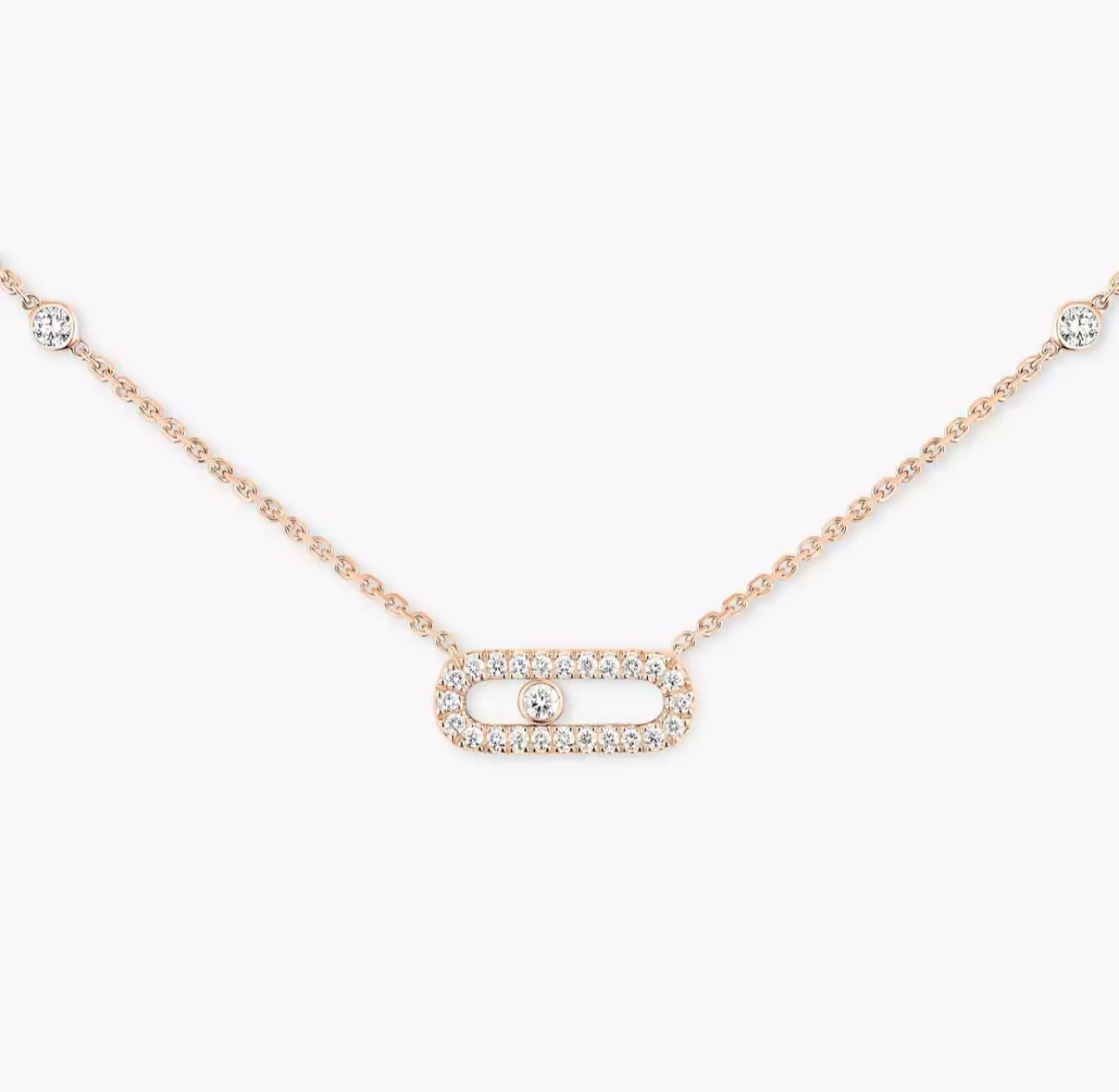 Move Uno Necklace | 18K Gold & Pavé Zircon