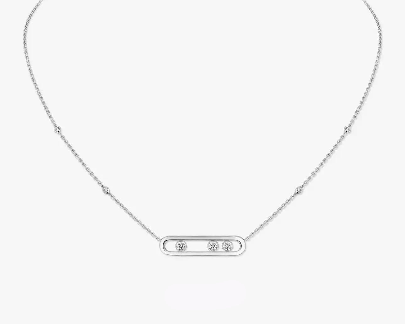 Move Trio Necklace | 18K Gold & Pavé Zircon