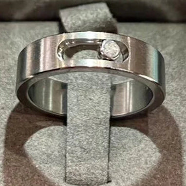 Titanium & Floating diamond on a textured surface