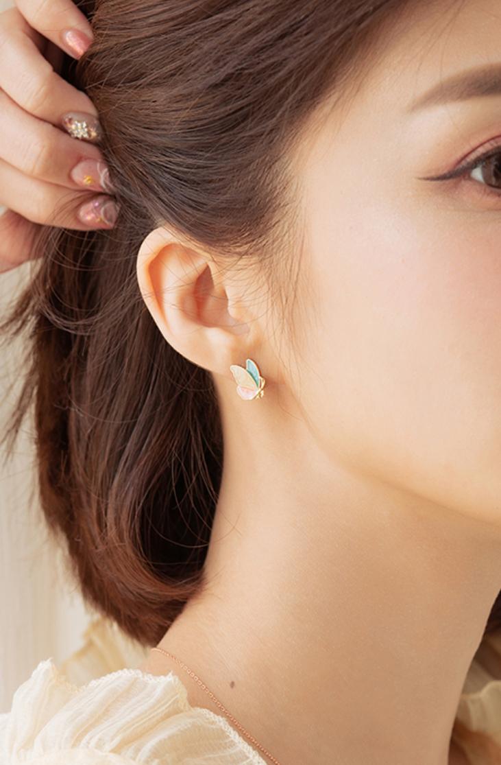 Papilia Earrings | 18K gold & Hand-applied Enamel