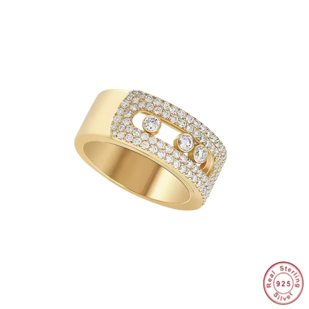 Ethereal Ring | Silver Jewelry | White Gold Zircon Band